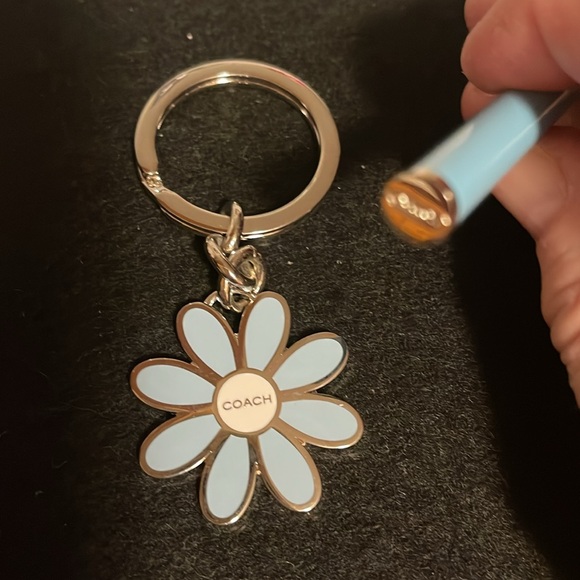Coach Flower Keychain and Pen Set - Picture 3 of 5